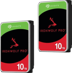 Хард диск / SSD Seagate Ironwolf PRO Enterprise NAS - 2 х 10 TB, 7200rpm, 6Gb/s SATA, 256 MB, 3.5"