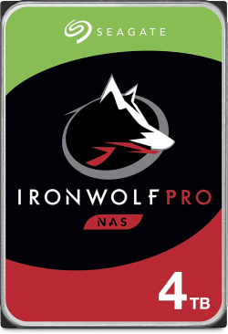 Хард диск / SSD Seagate Ironwolf PRO - 4 TB, 7200rpm, 6Gb/s SATA, 256MB, 3.5 инча