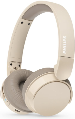 Philips безжични слушалки с наушници, компактно сгъване, Бежов
