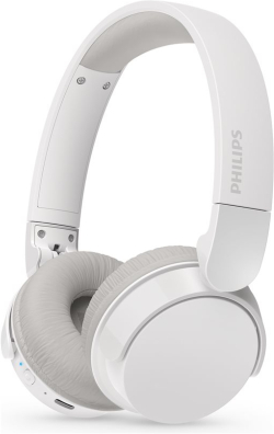 PHILIPS Безжични слушалки с наушници, компактно сгъване, Бял