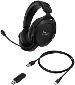 Слушалки HyperX Cloud Stinger 2, Over-Ear, Безжични, Микрофон, 10 - 20 000 Hz, 50 мм, 16 Ω, 103 dB, Черен