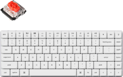 Клавиатура Геймърска механична клавиатура Keychron K3 Pro White QMK-VIA - Red Switch