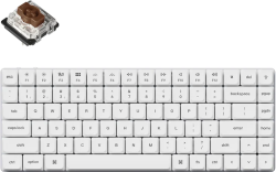 Клавиатура Геймърска механична клавиатура Keychron K3 Pro White QMK-VIA - Brown Switch