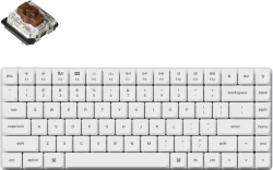 Геймърска механична клавиатура Keychron K3 Pro White QMK-VIA - Brown Switch, Бяла