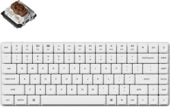 Клавиатура Keychron K3 Pro White QMK-VIA - HS, Brown Switch, Бяла