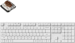 Клавиатура Геймърска механична клавиатура Keychron K5 Pro White, Low Brown Switch