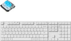 Клавиатура Keychron K5 Pro White QMK-VIA Full-Size Low-Profile Gateron Blue Switches RGB