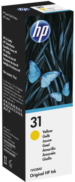 Касета с мастило Бутилка оригинално мастило HP 31, Жълт