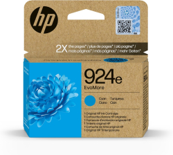 Касета с мастило HP 924e EvoMore - Максимален брой копия до 800 страници, Циан