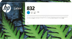Касета с мастило HP 832 - еднолитрова, циан латексова, мастилена; 4UV76A