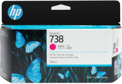Касета с мастило HP 738 DesignJet - 130 мл., Магента; 498N6A