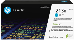 Тонер за лазерен принтер HP 213X Cyan LaserJet, оригинална тонер касета, Циан