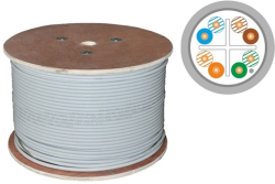 Инсталационен LAN кабел  CABLE FTP Cat.6 305m PVC, Q-Lantec, Grey