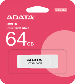 USB флаш памет 64GB TYPE-C UC310 ADATA WHITE