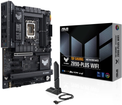 Дънна платка ASUS TUF GAMING Z890-PLUS WIFI, LGA1851, 4х DDR5, Intel Core Ultra, ATX, 2500 Mb/s, WiFi 7