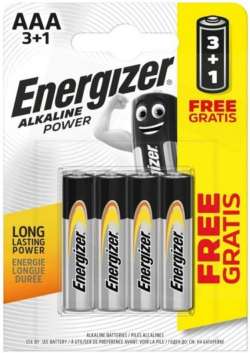Батерия ENERGIZER Alkaline 1.5 V, 4 х AAA