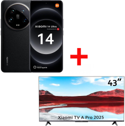 Телевизор Комплект Xiaomi 14 Ultra 16-512GB Black +TV A Pro 2025 43 ELA5483EU