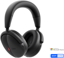 Слушалки Dell Premier, Over-Ear, Wireless, 40mm, 32 Ohms, ANC, Микрофон, наушници мемори пяна, Черен