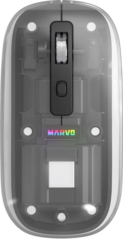 Мишка Marvo M810W, 1600dpi, 2.4G, Bluetooth, Подсветка, За лява и дясна ръка, Черен
