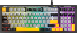 Клавиатура Marvo Soldat S50B, Геймърска, USB Type-C, Подсветка, Мултимедийна, 98 бутона, Черен