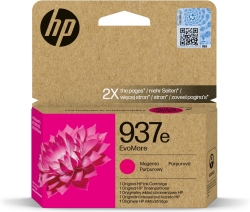 Касета с мастило HP 937e EvoMore - Максимален брой копия до 1650 страници ISO/IEC 24711, Магента; 4S6W7NE#SE1