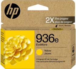 Касета с мастило Касета с мастило HP 937e EvoMore - Максимален брой копия до 1650 страници, Жълт, 4S6W8NE#SE1