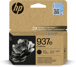 Касета с мастило Касета с мастило HP 937e EvoMore - Максимален капацитет до 2500 страници ISO/IEC 24711, Черен; 4S6W9NE#SE1