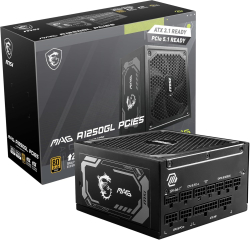 Захранване MSI MAG A1250GL PCIE5, ATX 3.1 & PCIE 5.1 ​​Ready, 1250W, 80 Plus Gold