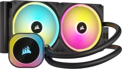 Водно охлаждане CORSAIR iCUE LINK H115i RGB AIO, 280 мм радиатор, течен CPU охладител