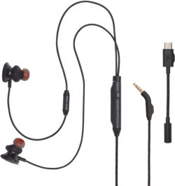 Слушалки JBL Quantum 50C, In Ear, 16 Ω, 8.6 mm, 20 Hz - 20 kHz, 97 dB, Микрофон, Черен