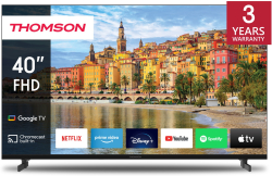 Телевизор Thomson 40FG2S14, 40" Full HD, DLED, 60 Hz, HDMI, Dolby, Wi-Fi, 2x 8 W, Google TV OS, Черен