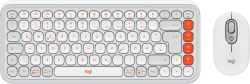 Клавиатура LOGITECH POP ICON COMBO - OFF WHITE - US INT'L - BT - INTNL-973 бяла