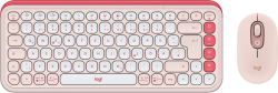 Клавиатура Геймърска LOGITECH POP ICON COMBO - ROSE - US INT'L - BT - INTNL-973