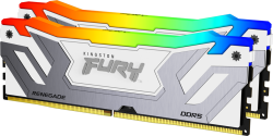 Памет Kingston Fury Renegade 48GB (2х24GB) DDR5, 8400MHz, CL40 CUDIMM, RGB Silver XMP; KF584CU40RSAK2-48