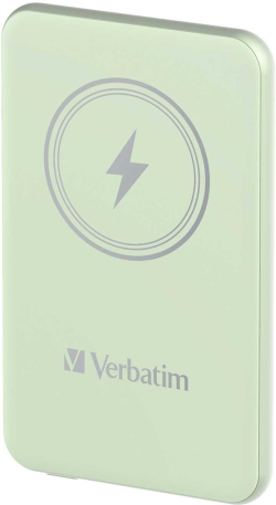 Външна батерия Verbatim Външна батерия Charge 'n' Go, магнитна, 5000 mAh, Зелен