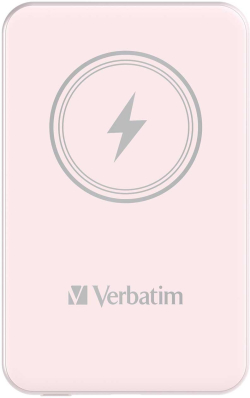 Външна батерия Verbatim Външна батерия Charge 'n' Go, магнитна, 5000 mAh, Розов