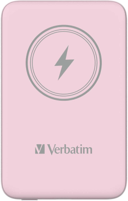 Външна батерия Verbatim Външна батерия Charge 'n' Go, магнитна, 10000 mAh, Розов