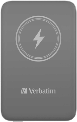 Батерия за смартфон Verbatim Външна батерия Charge 'n' Go, магнитна, 10000 mAh, Сив