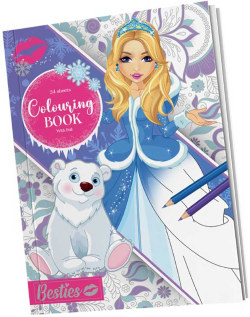 Moxy Книжка за оцветяване Besties, A4, 24 страници