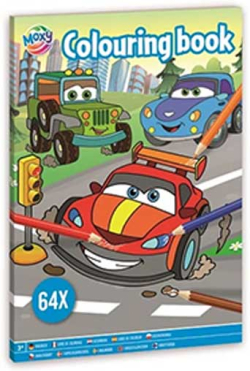 Moxy Книжка за оцветяване Коли, А4, 64 страници