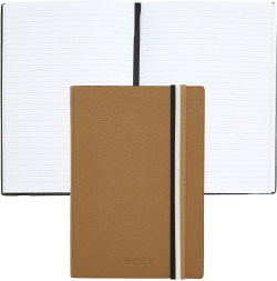 Hugo Boss Тефтер Iconic, А6, широки редове, карамел