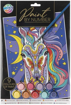 Moxy Рисуване по номера Еднорог, A4