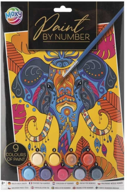 Moxy Рисуване по номера Слон, A4