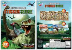 Moxy Книжка със стикери Динозаври, А4