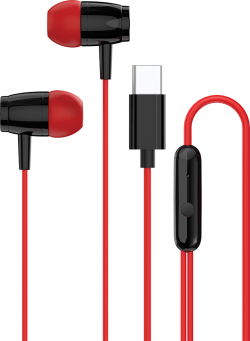 Слушалки CANYON headphones SEP-5 TYPE-C Red