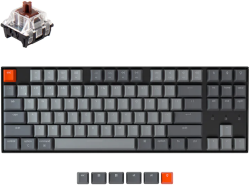 Геймърска Механична клавиатура Keychron K8 TKL, Hot-Swappable Gateron Optical Brown