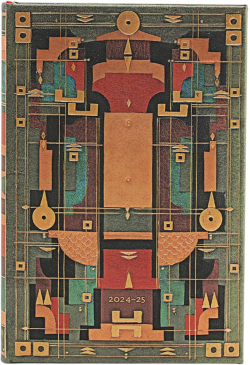 Канцеларски продукт Paperblanks Планер Lion's Den, Mini, хоризонтален, твърда корица, 104 листа, за 2024-2025 г