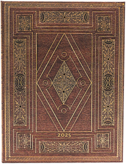 Канцеларски продукт Paperblanks Планер First Folio, Ultra, хоризонтален, твърда корица, 80 листа, за 2025 година