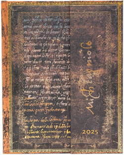 Канцеларски продукт Paperblanks Планер Michelangelo, Ultra, вертикален, твърда корица, 80 листа, за 2025 година