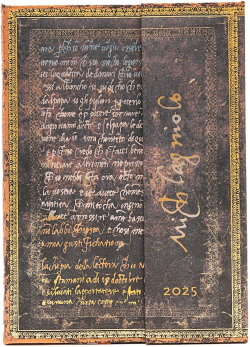 Канцеларски продукт Paperblanks Планер Michelangelo, Midi, Verso, твърда корица, 80 листа, за 2025 година